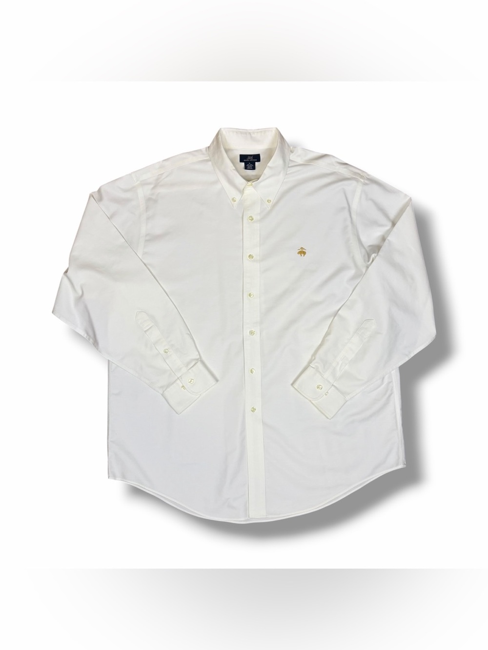 Brooks Brothers Supima Cotton Oxford Polo Shirt 346 White Classic Preppy Sz XL